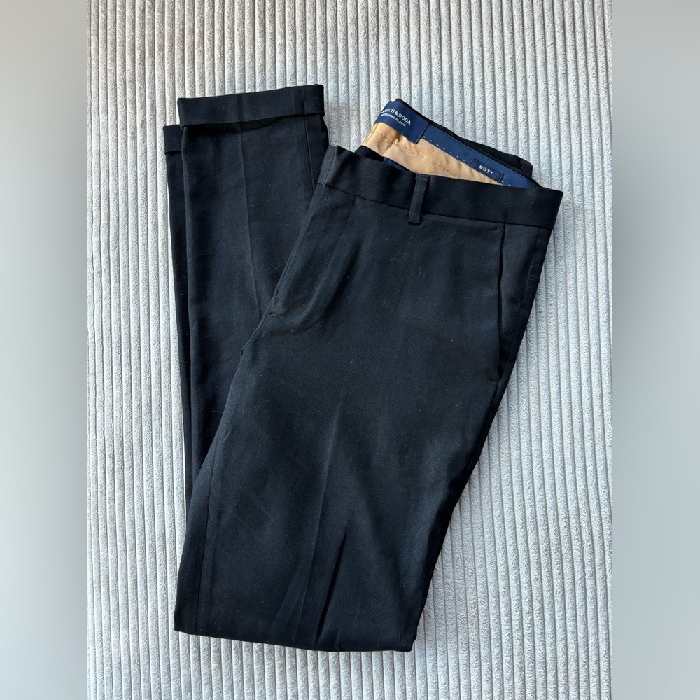 Scotch & Soda Mens Size 29, Mott Black Pants